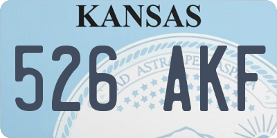 KS license plate 526AKF