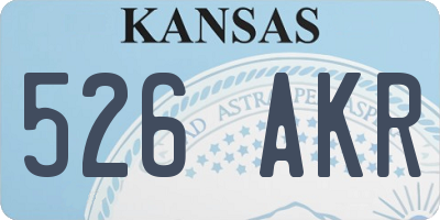 KS license plate 526AKR