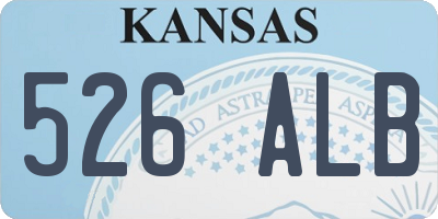 KS license plate 526ALB