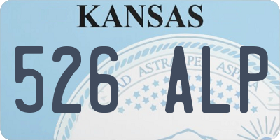 KS license plate 526ALP