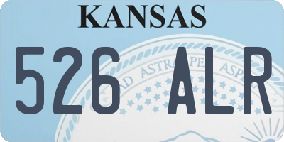 KS license plate 526ALR
