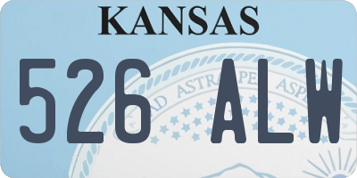 KS license plate 526ALW