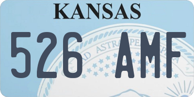 KS license plate 526AMF