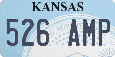 KS license plate 526AMP