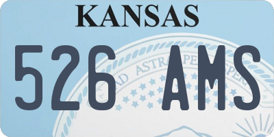 KS license plate 526AMS