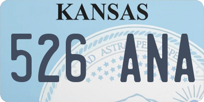 KS license plate 526ANA