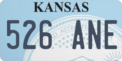 KS license plate 526ANE