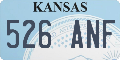 KS license plate 526ANF