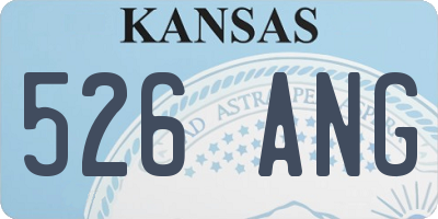 KS license plate 526ANG