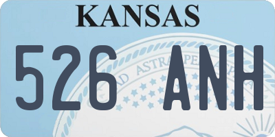 KS license plate 526ANH