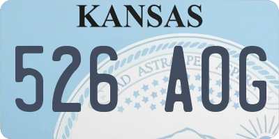 KS license plate 526AOG