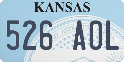 KS license plate 526AOL