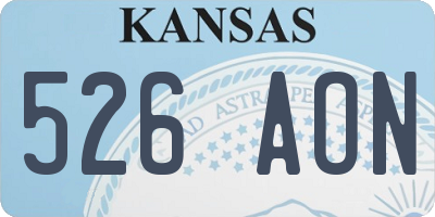 KS license plate 526AON