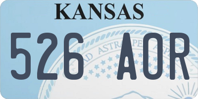 KS license plate 526AOR