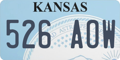 KS license plate 526AOW