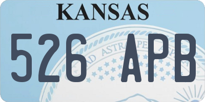 KS license plate 526APB