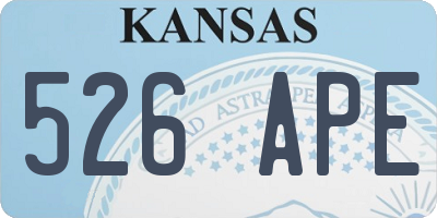 KS license plate 526APE