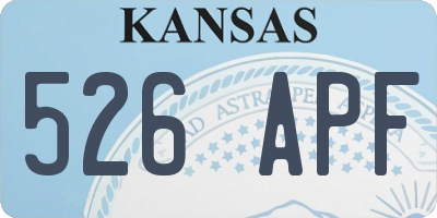 KS license plate 526APF