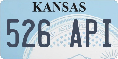 KS license plate 526API