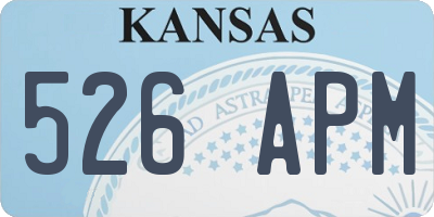 KS license plate 526APM