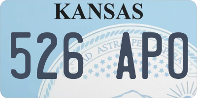 KS license plate 526APO