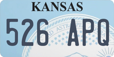 KS license plate 526APQ