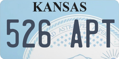 KS license plate 526APT