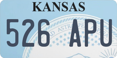 KS license plate 526APU