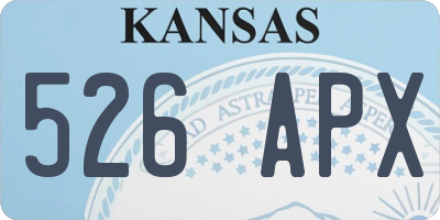 KS license plate 526APX