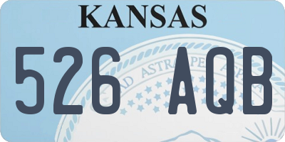 KS license plate 526AQB