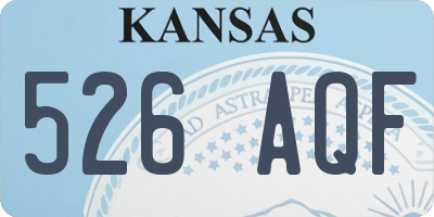 KS license plate 526AQF