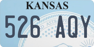 KS license plate 526AQY