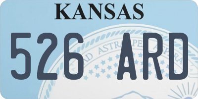 KS license plate 526ARD
