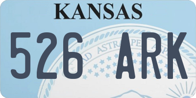 KS license plate 526ARK