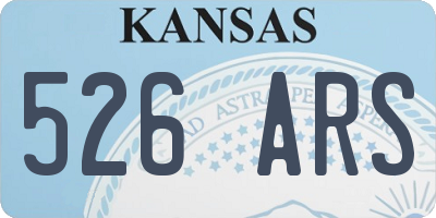 KS license plate 526ARS