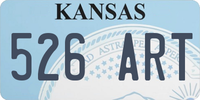 KS license plate 526ART