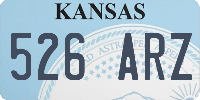KS license plate 526ARZ