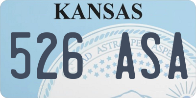KS license plate 526ASA