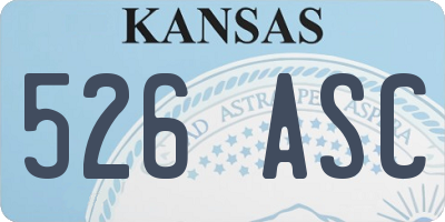 KS license plate 526ASC