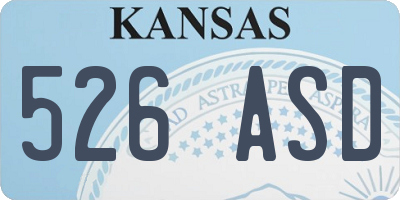 KS license plate 526ASD
