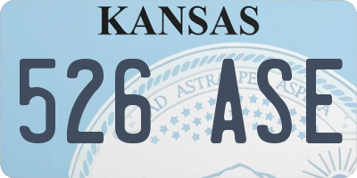 KS license plate 526ASE