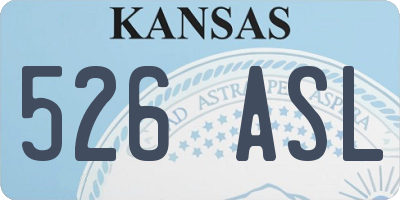 KS license plate 526ASL