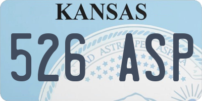 KS license plate 526ASP