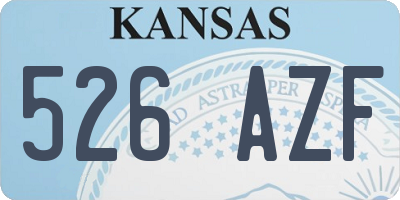 KS license plate 526AZF
