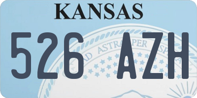 KS license plate 526AZH