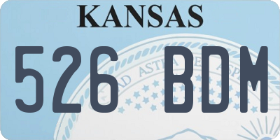 KS license plate 526BDM