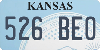 KS license plate 526BEO