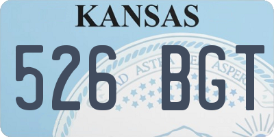 KS license plate 526BGT