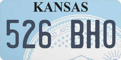 KS license plate 526BHO