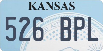 KS license plate 526BPL